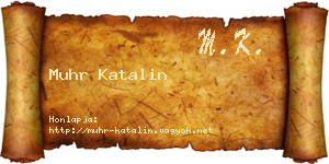 Muhr Katalin névjegykártya